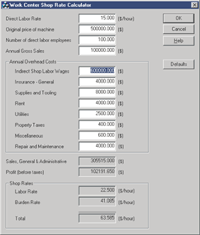 Shop Rate Calculator